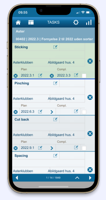 manage breeding tasks on phone